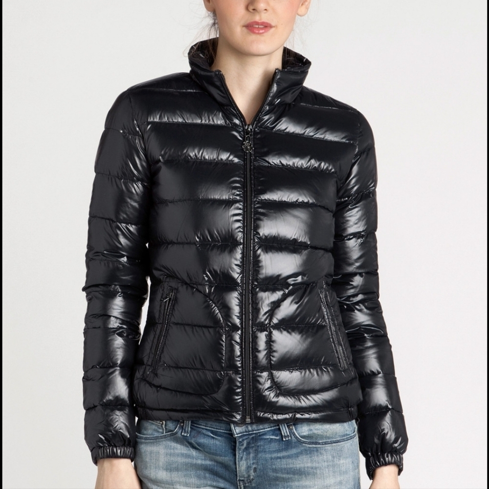 Maison Scotch Glossy Midnight Puffer Jacket